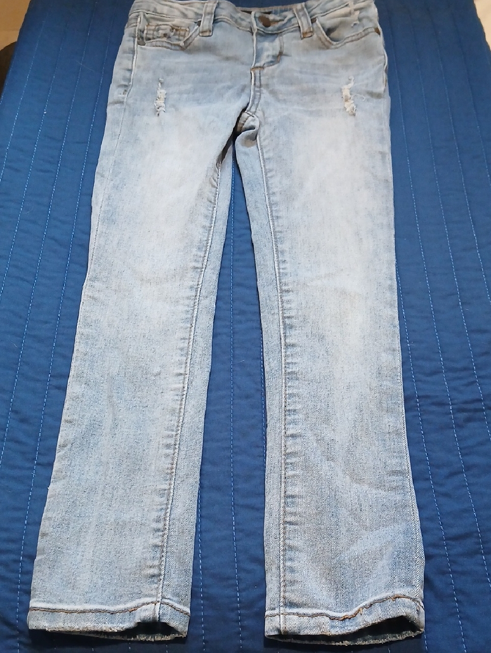 Joe's Jeans Light Wash Denim Kids Skinny Jeans - Adjustable Waist Light Blue